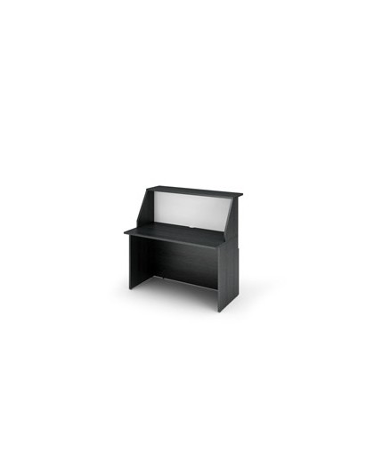 MODULO RECEPTION SOPRALZO+DESKTOP 120x76x117cm NERO VEN. /BIANCO - PRESTIGE