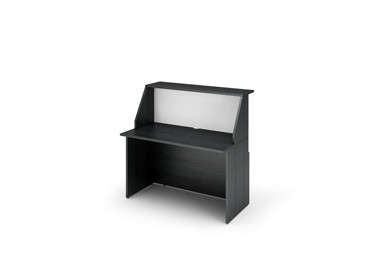 MODULO RECEPTION SOPRALZO+DESKTOP 120x76x117cm NERO VEN. /BIANCO - PRESTIGE