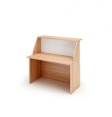 MODULO RECEPTION SOPRALZO+DESKTOP 120x76x117cm CILIEGIO AR. /BIANCO - PRESTIGE