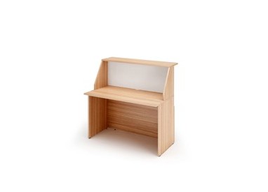 MODULO RECEPTION SOPRALZO+DESKTOP 120x76x117cm CILIEGIO AR. /BIANCO - PRESTIGE
