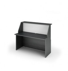 MODULO RECEPTION SOPRALZO+DESKTOP 140x76x117cm NERO VEN. /BIANCO - PRESTIGE