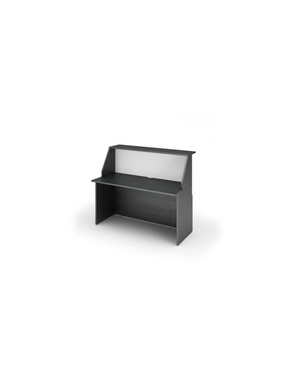 MODULO RECEPTION SOPRALZO+DESKTOP 140x76x117cm NERO VEN. /BIANCO - PRESTIGE
