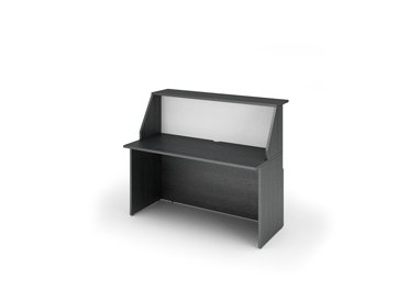 MODULO RECEPTION SOPRALZO+DESKTOP 140x76x117cm NERO VEN. /BIANCO - PRESTIGE