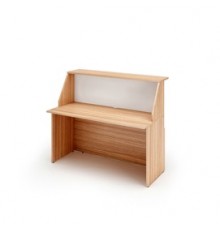 MODULO RECEPTION SOPRALZO+DESKTOP 140x76x117cm CILIEGIO AR. /BIANCO - PRESTIGE