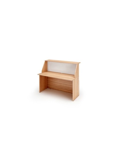 MODULO RECEPTION SOPRALZO+DESKTOP 140x76x117cm CILIEGIO AR. /BIANCO - PRESTIGE