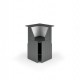MODULO RECEPTION 90° 76x76x117cm NERO VEN. /BIANCO - PRESTIGE