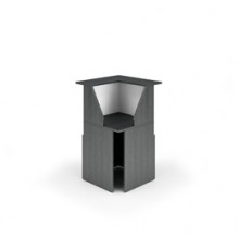 MODULO RECEPTION 90° 76x76x117cm NERO VEN. /BIANCO - PRESTIGE