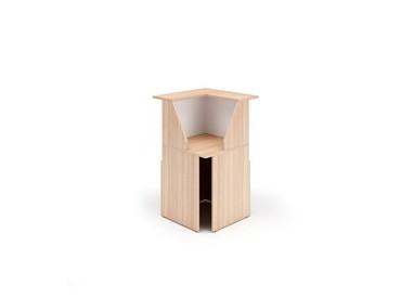 MODULO RECEPTION 90° 76x76x117cm CILIEGIO AR. /BIANCO - PRESTIGE