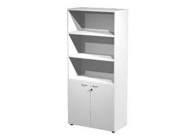 ARMADIO MODULARE A 2 ANTE BASSE 90x45,8cm - H200cm BIANCO
