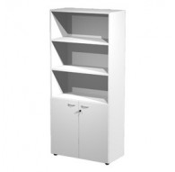 ARMADIO MODULARE A 2 ANTE BASSE 90x45,8cm - H200cm BIANCO