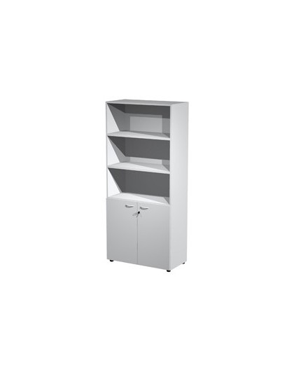 ARMADIO MODULARE A 2 ANTE BASSE 90x45,8cm - H200cm GRIGIO