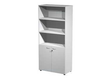 ARMADIO MODULARE A 2 ANTE BASSE 90x45,8cm - H200cm GRIGIO