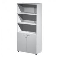 ARMADIO MODULARE A 2 ANTE BASSE 90x45,8cm - H200cm GRIGIO