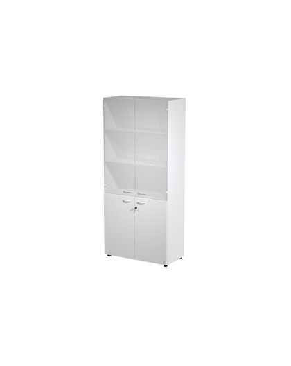 ARMADIO MODULARE A 2+2 ANTE 90x45,8cm - H200cm GRIGIO