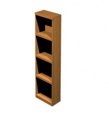 LIBRERIA ALTA A GIORNO 40x32cm - H196cm NOCE CHIARO