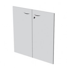 COPPIA ANTE in MELAMIN. x libreria bassa L76cm BIANCO