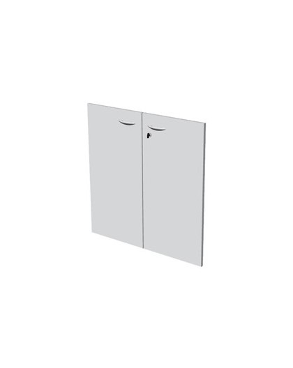 COPPIA ANTE in MELAMIN. x libreria bassa L76cm BIANCO