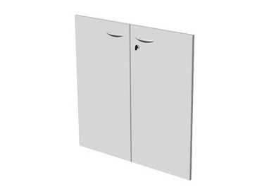 COPPIA ANTE in MELAMIN. x libreria bassa L76cm BIANCO