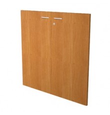 COPPIA ANTE in MELAMIN. x libreria bassa L76cm NOCE CHIARO