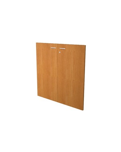 COPPIA ANTE in MELAMIN. x libreria bassa L76cm NOCE CHIARO