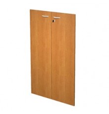COPPIA ANTE in MELAMIN. x libreria alta L76cm NOCE CHIARO