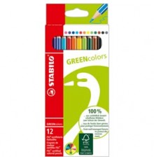 ASTUCCIO 12 PASTELLI GREEN COLOURS STABILO