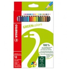ASTUCCIO 18 PASTELLI GREEN COLOURS STABILO