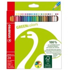 ASTUCCIO 24 PASTELLI GREEN COLOURS STABILO