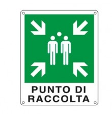 CARTELLO ALLUMINIO 25x31cm 'PUNTO DI RACCOLTA'