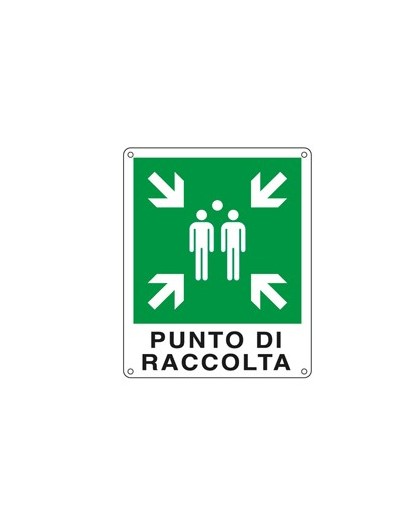 CARTELLO ALLUMINIO 25x31cm 'PUNTO DI RACCOLTA'