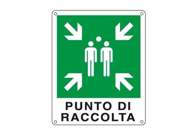 CARTELLO ALLUMINIO 25x31cm 'PUNTO DI RACCOLTA'