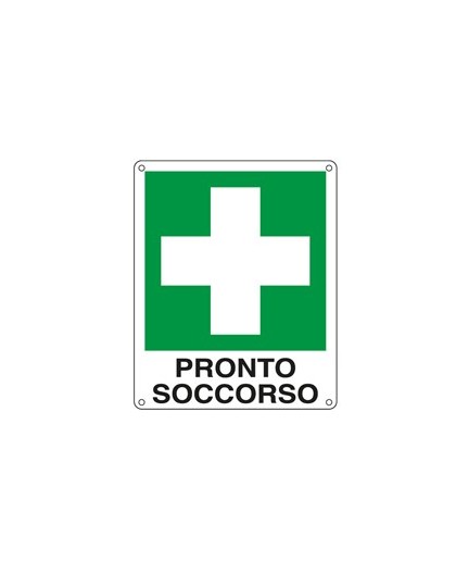 CARTELLO ALLUMINIO 12x14,5cm 'PRONTO SOCCORSO'