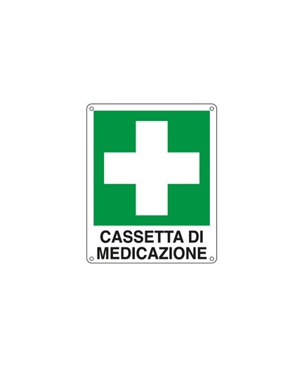 CARTELLO ALLUMINIO 16x21cm 'CASSETTA DI MEDICAZIONE'