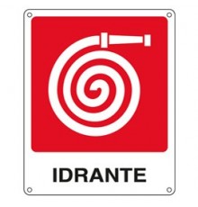 CARTELLO ALLUMINIO 25x31cm 'IDRANTE''