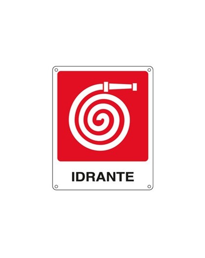 CARTELLO ALLUMINIO 25x31cm 'IDRANTE''