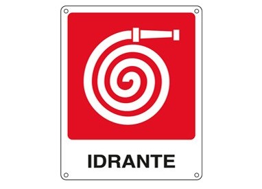 CARTELLO ALLUMINIO 25x31cm 'IDRANTE''