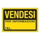 CARTELLO IN PPL 30x20cm 'VENDESI'