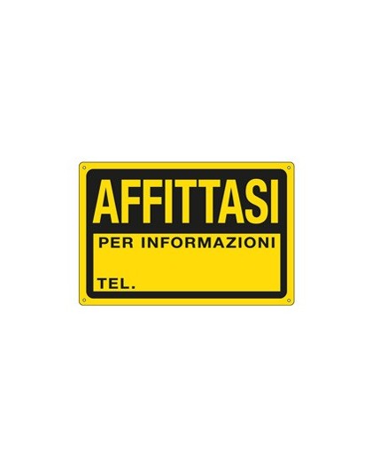 CARTELLO IN PPL 30x20cm 'AFFITTASI'