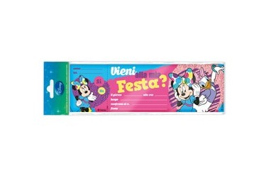 BLOCCHETTO 10 INVITI ALLA FESTA MINNIE DISNEY Rex Sadoch