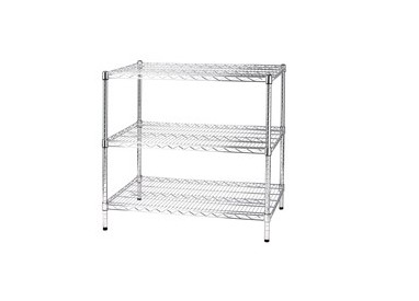 SCAFFALE 3 RIPIANI IN ACCIAIO CROMATO 60x90cm - H90cm ARCHIMEDE Kit ROBUSTO