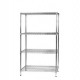 SCAFFALE 4 RIPIANI IN ACCIAIO CROMATO 60x90cm - H160cm ARCHIMEDE Kit ROBUSTO