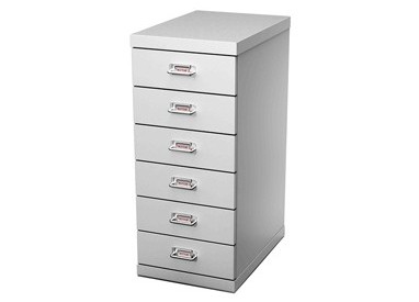 CASSETTIERA IN METALLO A 6 CASSETTI 29x43 - H67cm GRIGIO