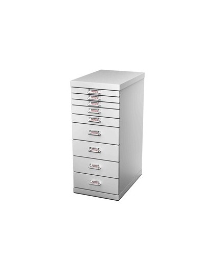 CASSETTIERA IN METALLO A 9 CASSETTI 29x43 - H67cm GRIGIO