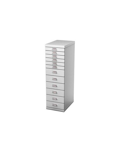 CASSETTIERA IN METALLO A 12 CASSETTI 29x43 - H97cm GRIGIO
