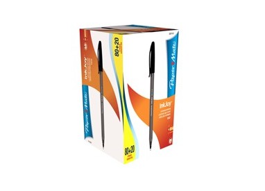 SPECIAL PACK 80+20PENNA SFERA InkJoy 100 NERO 1.0MM PAPERMATE
