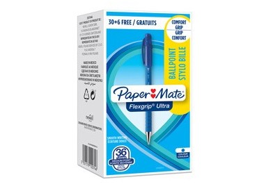 Special pack 30+ 6 penna sfera scatto FLEXGRIP ULTRA 1.0 blu PAPERMATE