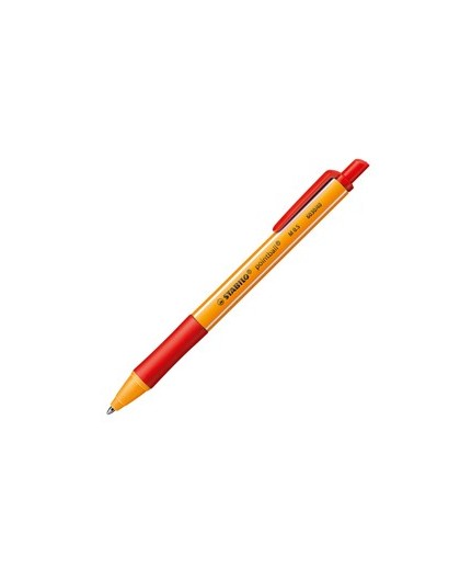 Penna a sfera a scatto POINTBALL® GREEN STABILO 0,5mm rosso