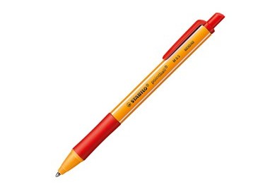 Penna a sfera a scatto POINTBALL® GREEN STABILO 0,5mm rosso