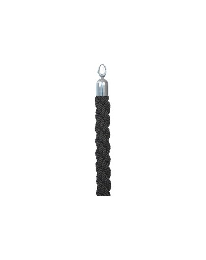 CORDONE INTRECCIATO 150cm NERO per COLONNINA SEGNAPERCORSO Securit