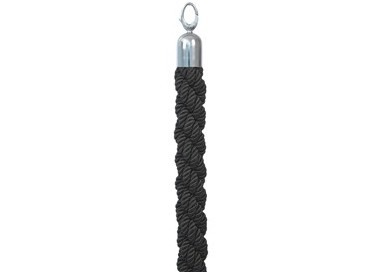 CORDONE INTRECCIATO 150cm NERO per COLONNINA SEGNAPERCORSO Securit